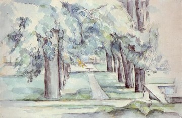  hat - Piscine et Allée des Châtaigniers au Jas de Bouffan Paul Cézanne